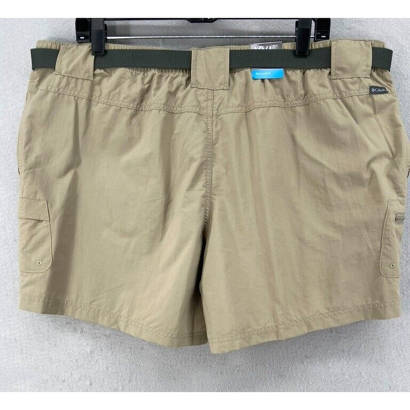 NWT Columbia Shorts Womens Sz XXL 2XL Khaki Sandy River Water Cargo UPF 50 Belt - Picture 11 of 16